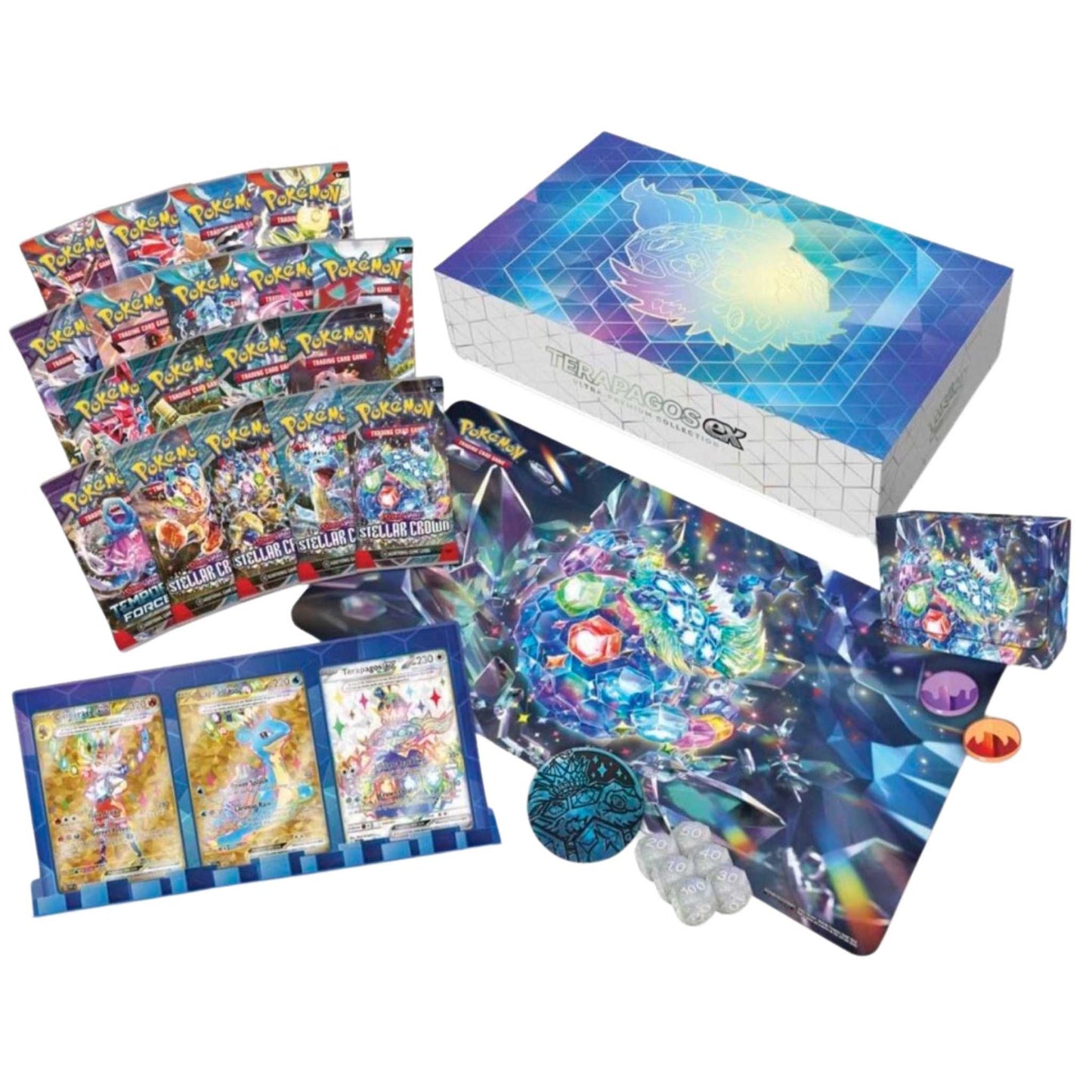 POKÉMON TCG STELLAR CROWN TERAPAGOS EX ULTRA PREMIUM COLLECTION - INGLÉS