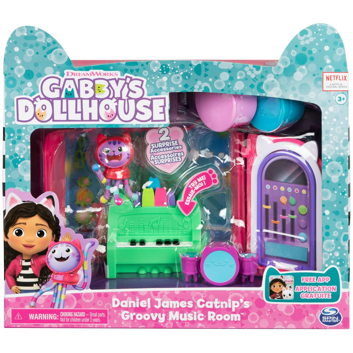 Gabby's Dollhouse, Groovy Cuarto de Música con figura de Daniel James Catnip