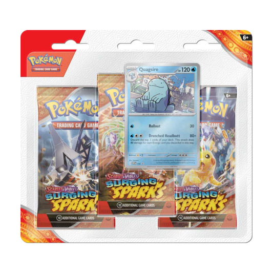 POKÉMON TCG SURGING SPARKS 3-PACK-BLISTER QUAGSIRE INGLÉS