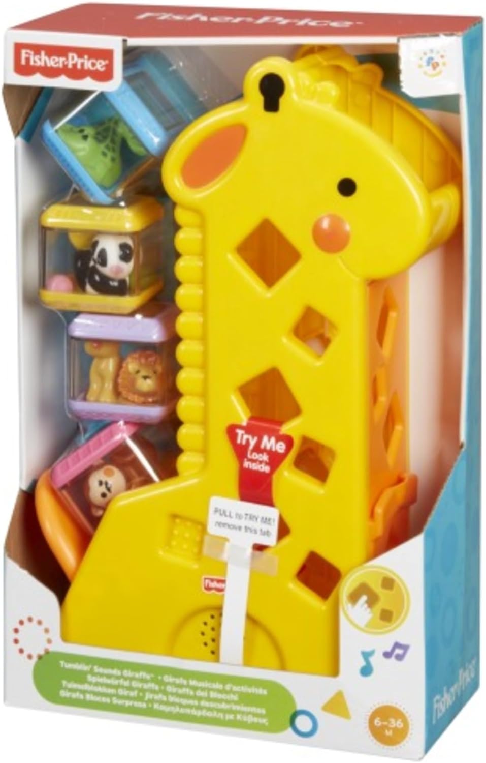 FISHER PRICE PEEK-A-BLOCKS JIRAFA