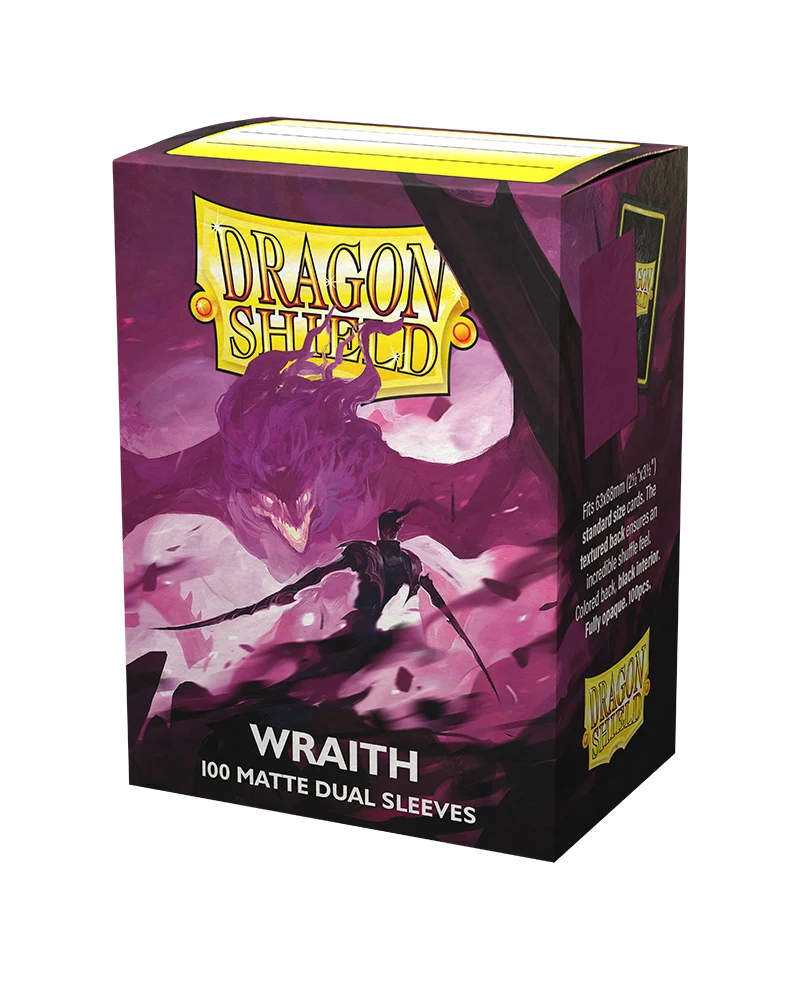 wraith-dual-matte-sleeves-standard-size-1 Dragon Shield Sleeves: Standard DUAL- Matte Wraith 'Alaric, Chaos Wraith' (100 ct.) - Imagen 1